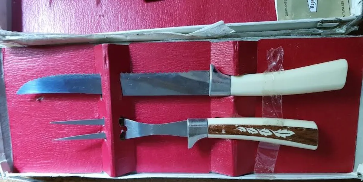 Vintage Set Sheffield Steak Carving Knives Boxed - Image 3