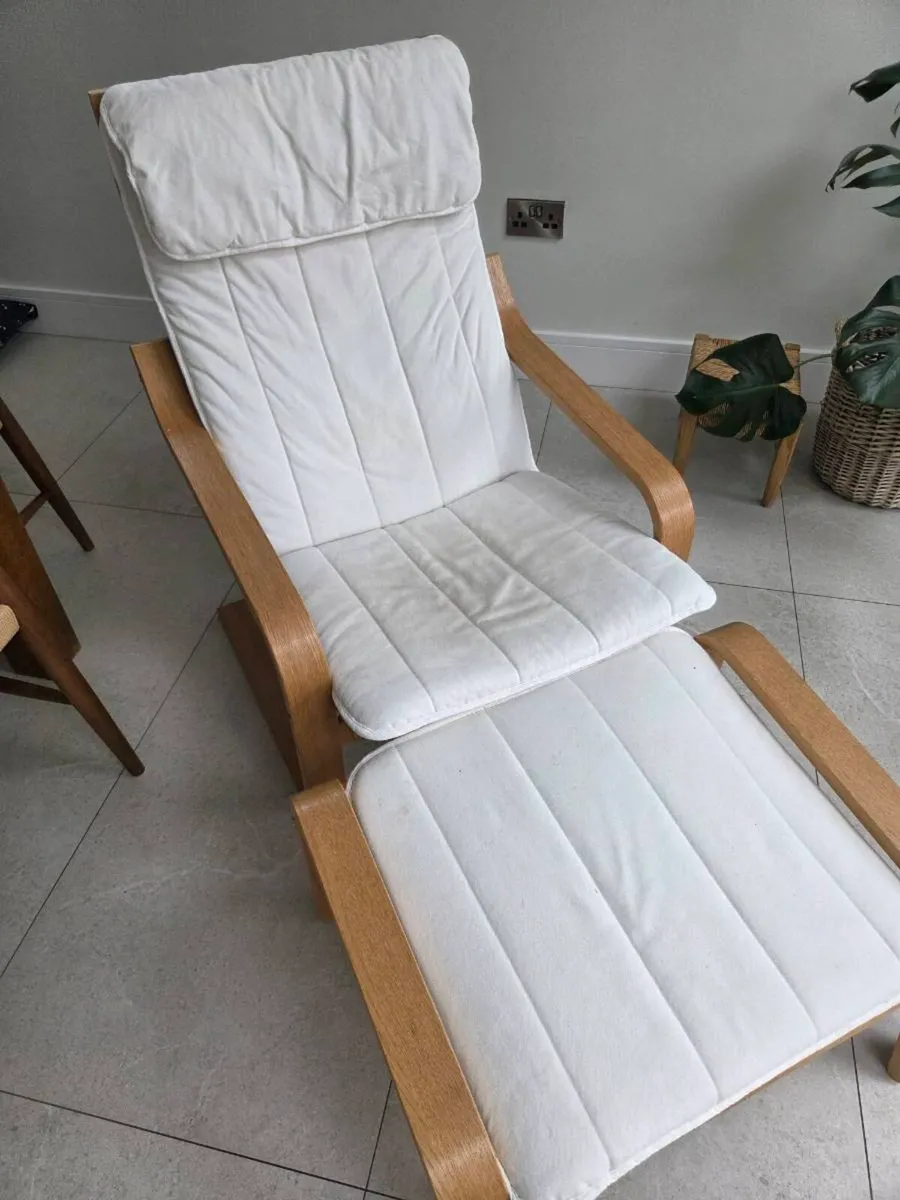 Ikea Poang chair and foot stool