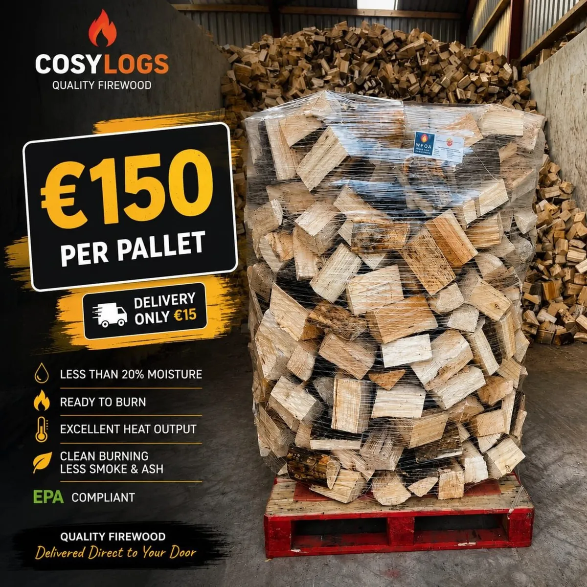 🔥 PREMIUM SOFTWOOD – €150 PER PALLET 🔥 - Image 1