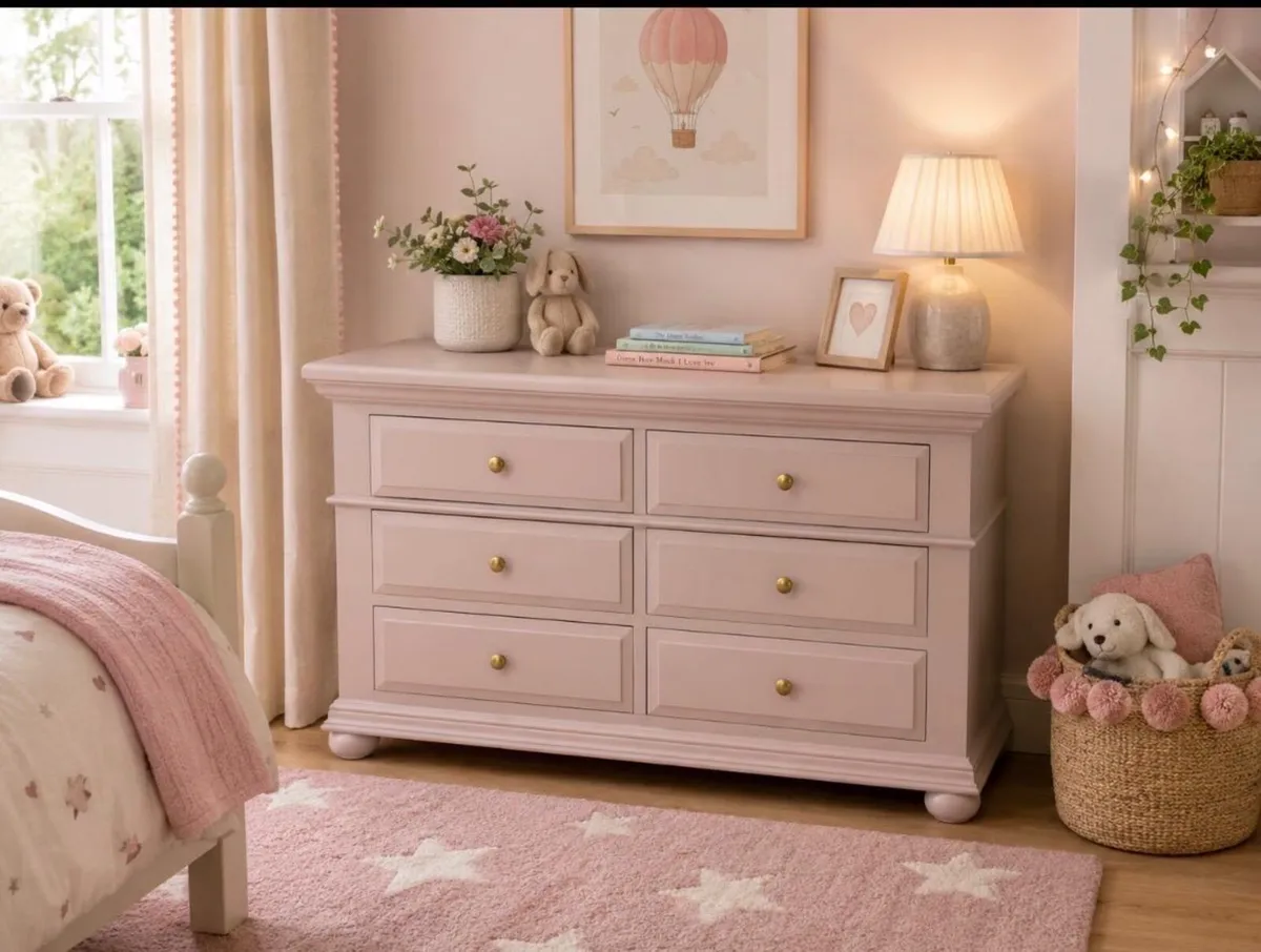 Dusty pink drawers / dresser / sideboard - Image 2