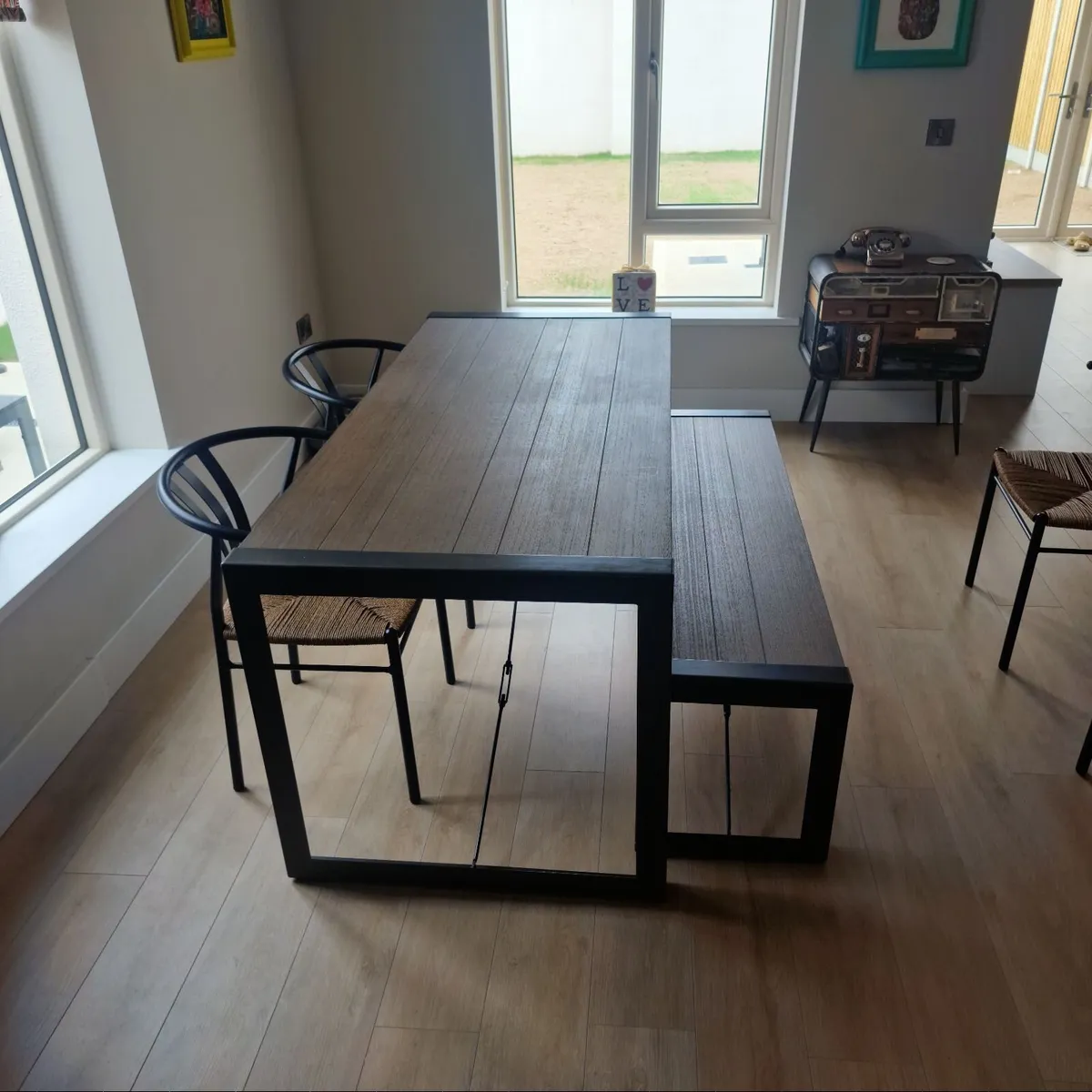 Kitchen table and bench - Image 1