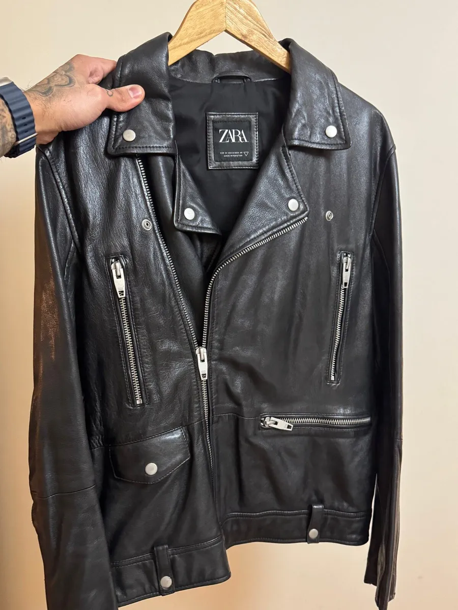 Genuine leather mens Zara jacket - Image 2