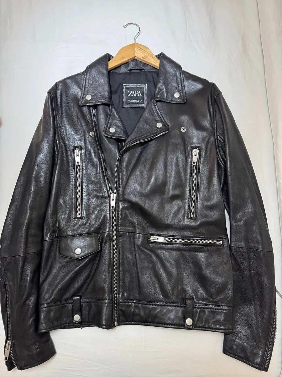 Genuine leather mens Zara jacket - Image 4