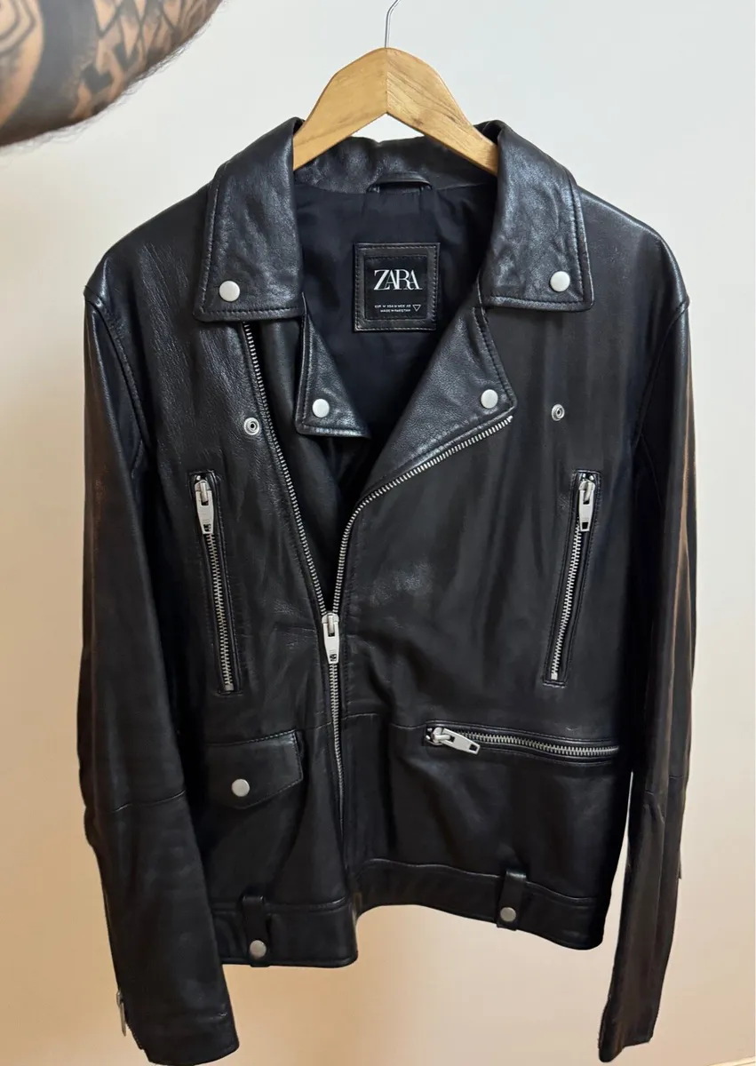 Genuine leather mens Zara jacket - Image 1