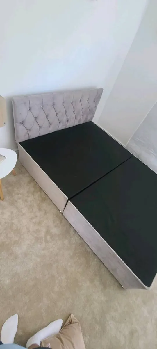 Double bed base and head board - Image 3
