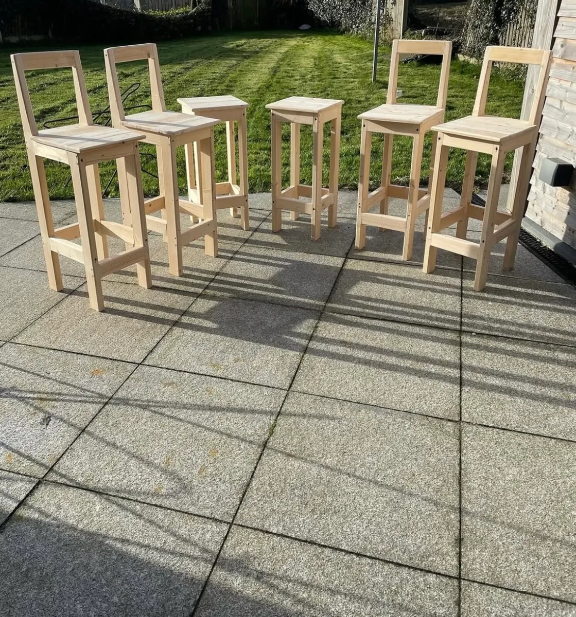 Wooden bar stools - Image 1