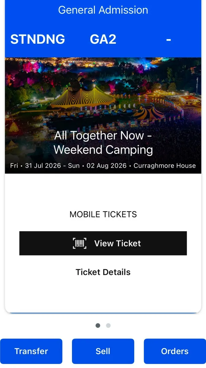 ATN All Together Ticket For Sale x1