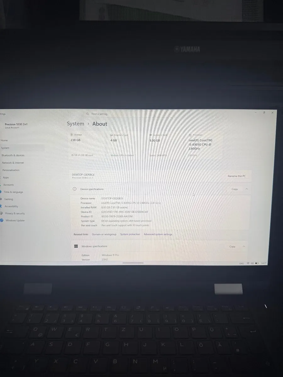 Dell Precision 5530 2in1 Laptop i5/8GB/256SSD/FHD - Image 3
