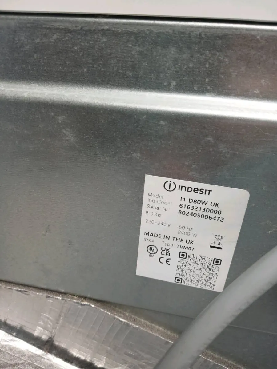 Indesit 8kg turn & go VENTED tumble dryer - Image 2