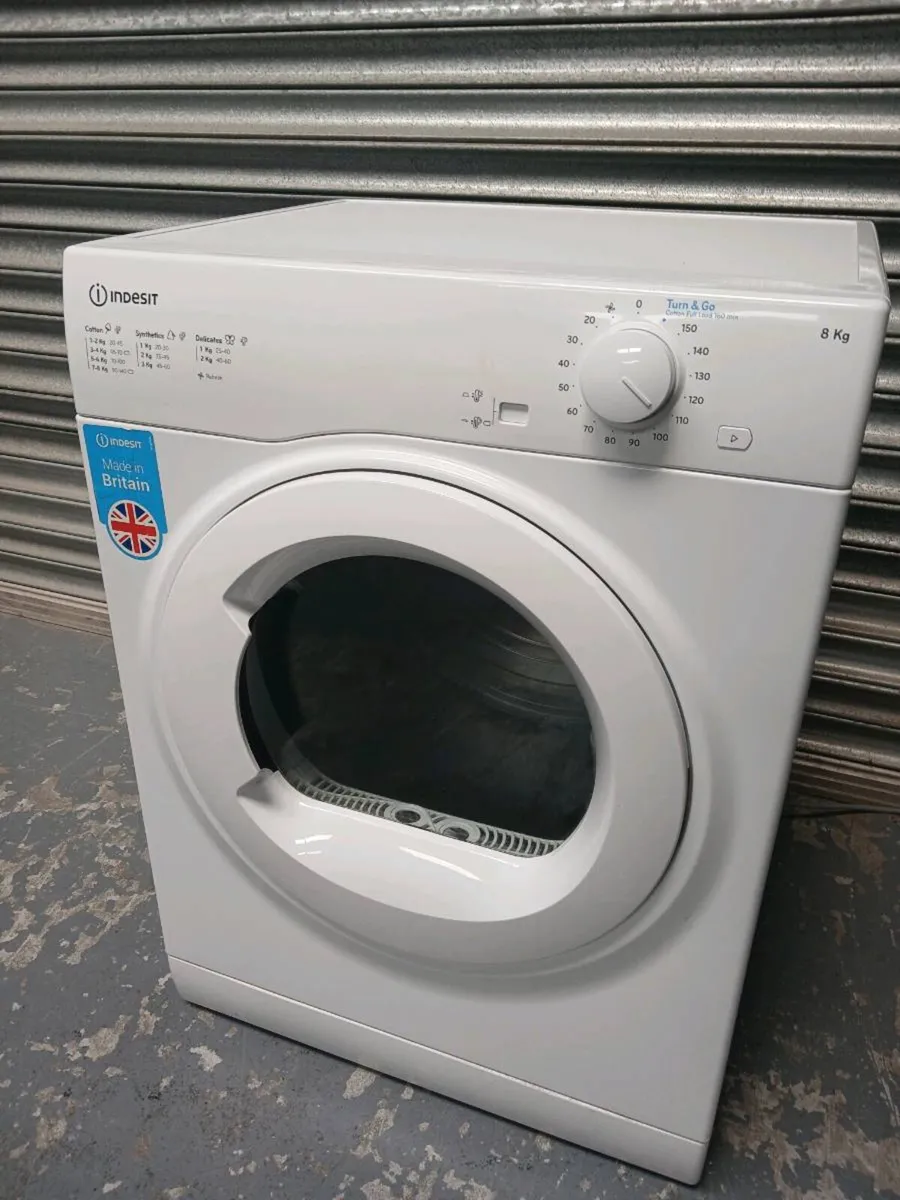 Indesit 8kg turn & go VENTED tumble dryer - Image 1