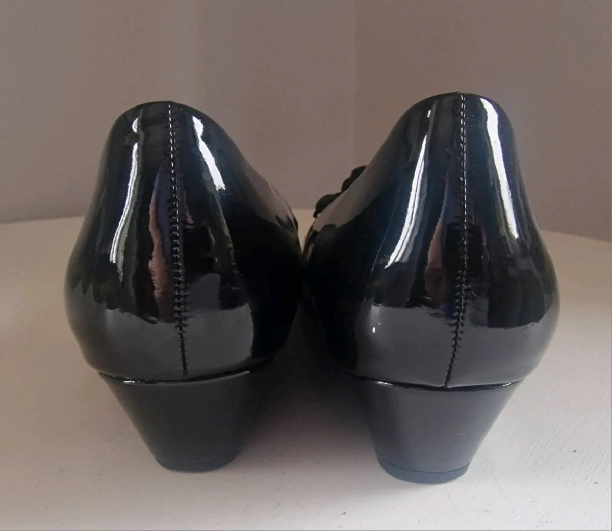 New black wedge ballerina  shoes sz 9 - Image 2