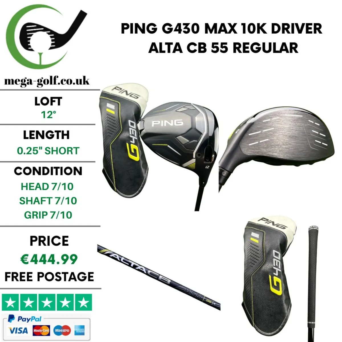 Ping G430 Max 10K Driver / 12° /Alta CB 55 Regular - Image 1