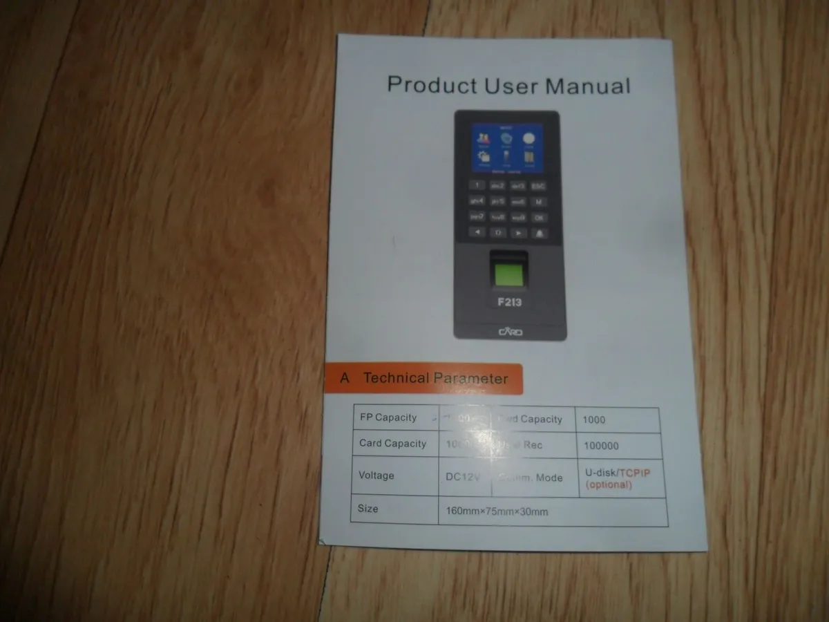Fingerprint Access Controller Model: F213-S - Image 3
