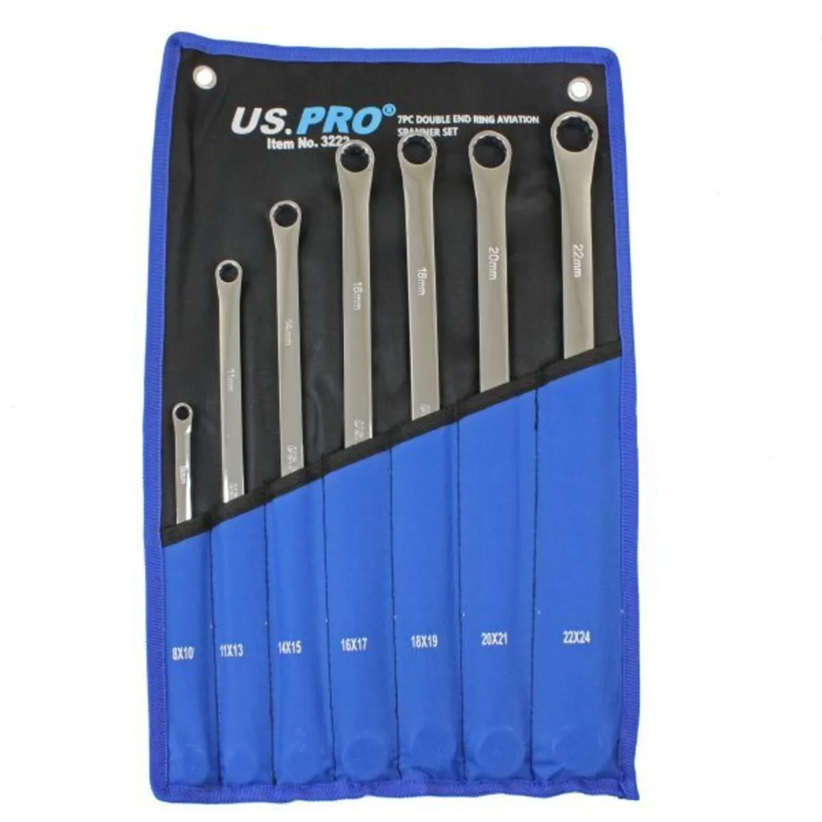 7 Piece Double End Ring Aviation Spanner Set - Image 1