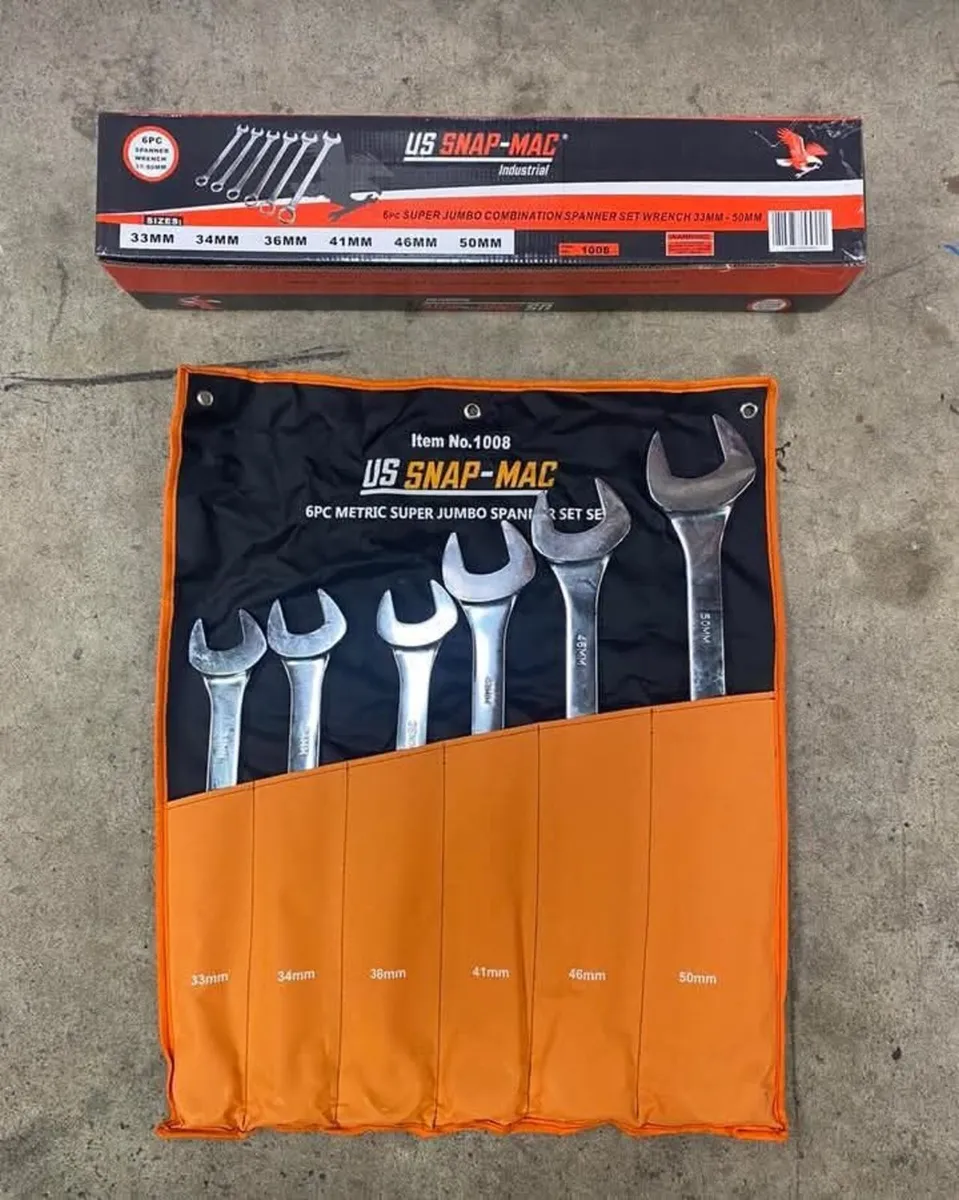 6PC Jumbo Combination Spanner Set 33mm–50mm