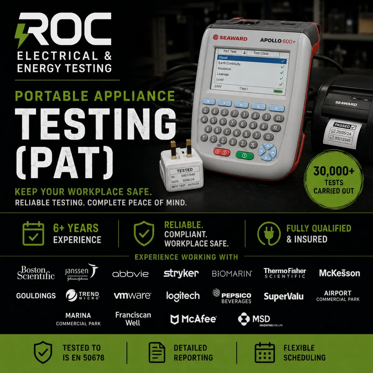 CORK PORTABLE APPLIANCE TESTING P.A.T TEST