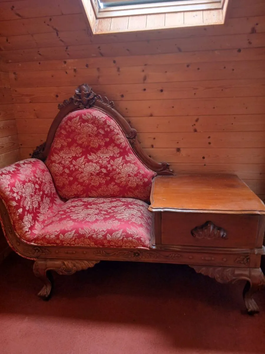 Antique Telephone Bench - Image 1