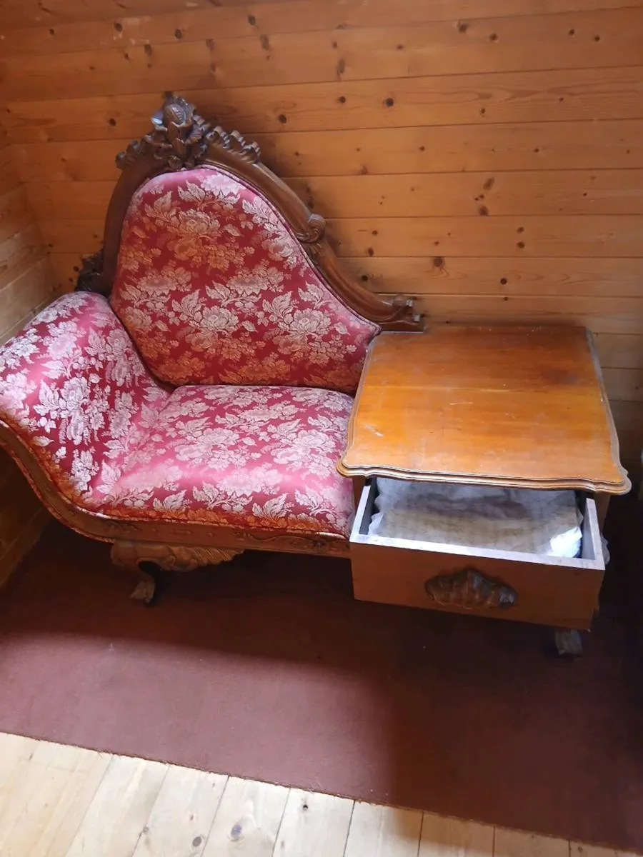 Antique Telephone Bench - Image 2