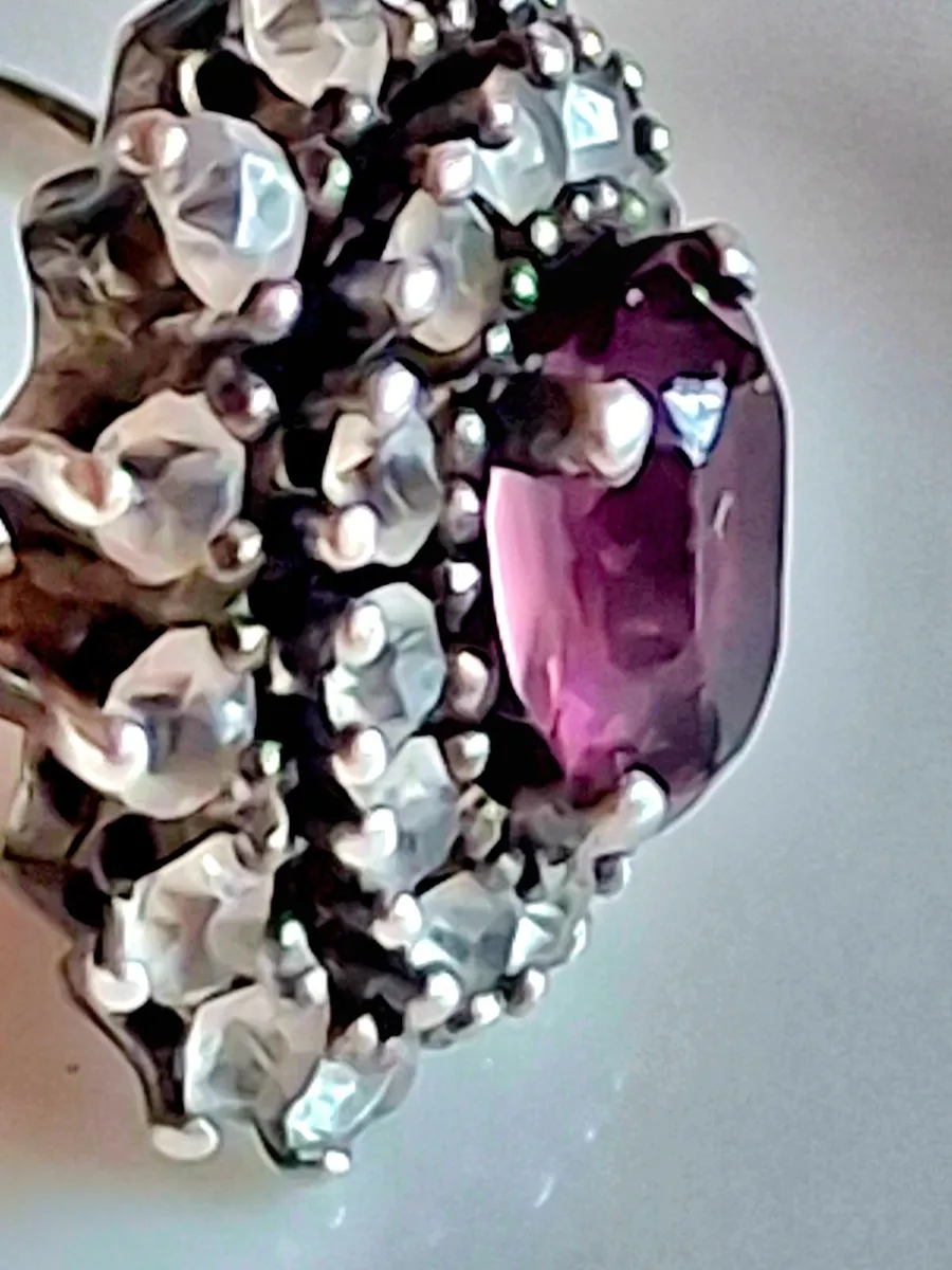 Exquisite Antique Victorian Garnet and Diamond ... - Image 1
