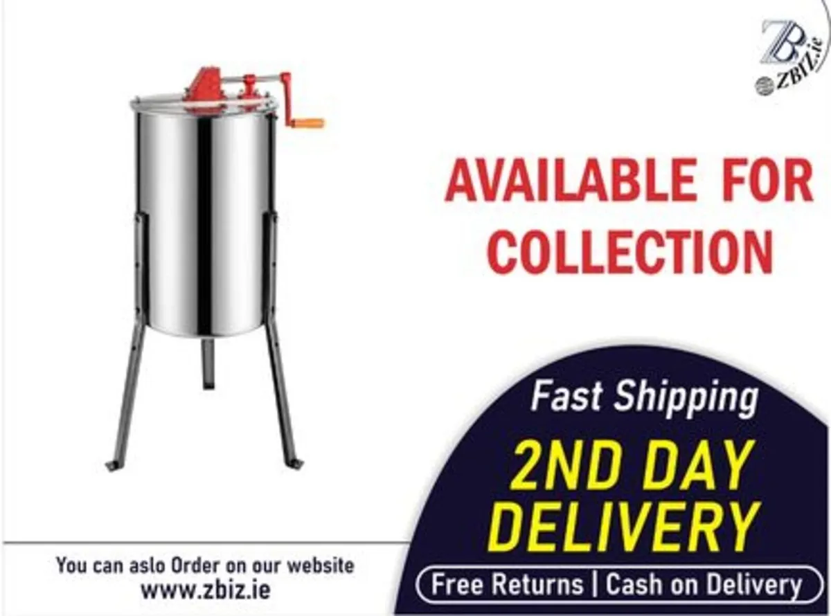 Large Stainless Steel Honey Extrator - Image 1