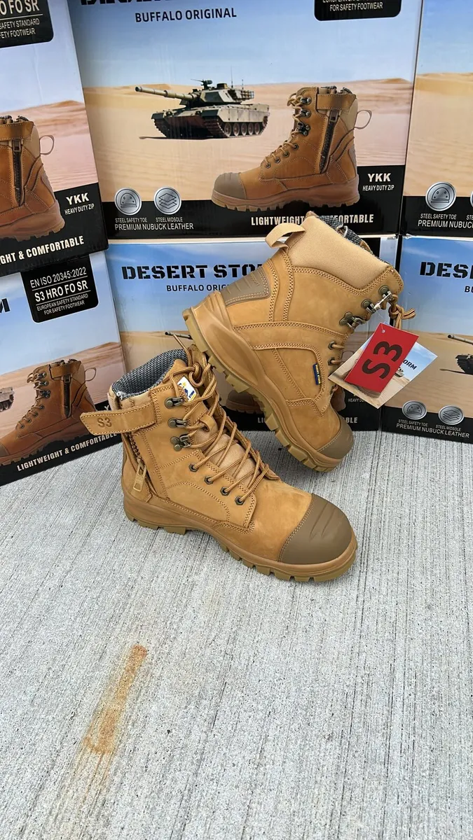 Desert Storm S3 Zip Work Boots all sizes - Image 2
