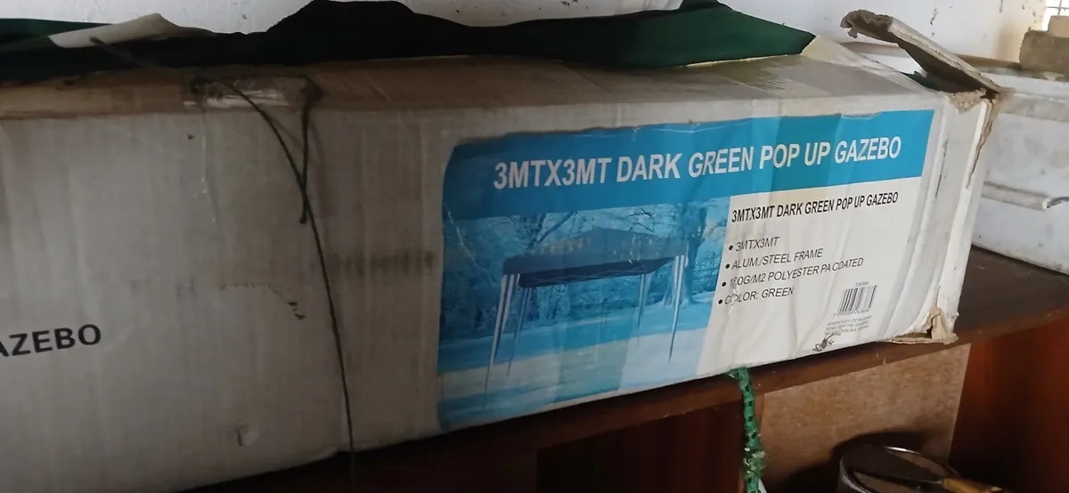 3 metre×3m Dark Green Gazebo - Image 2