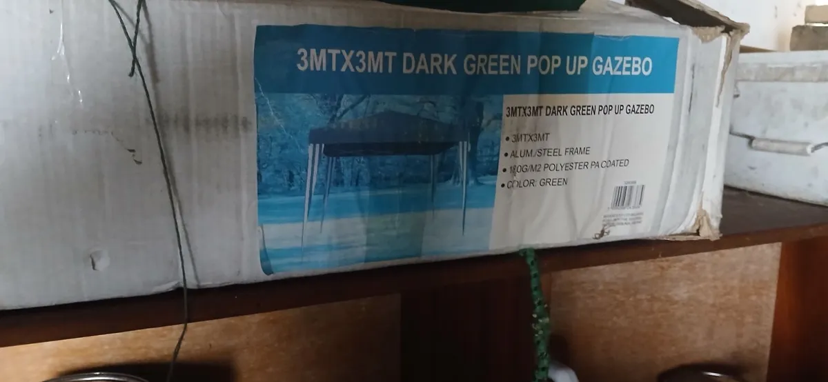 3 metre×3m Dark Green Gazebo - Image 3