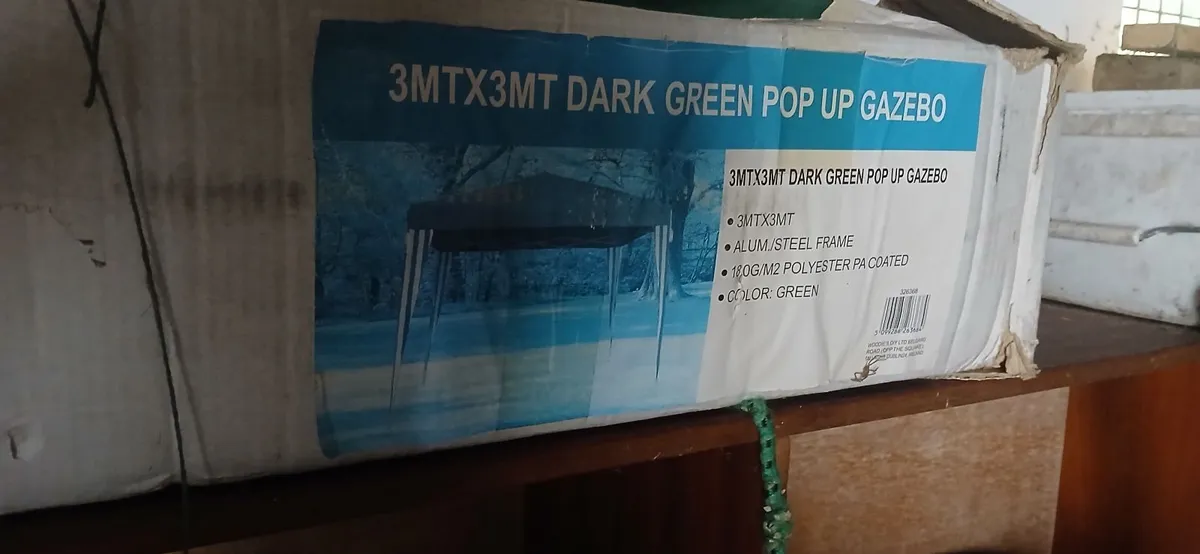 3 metre×3m Dark Green Gazebo - Image 4