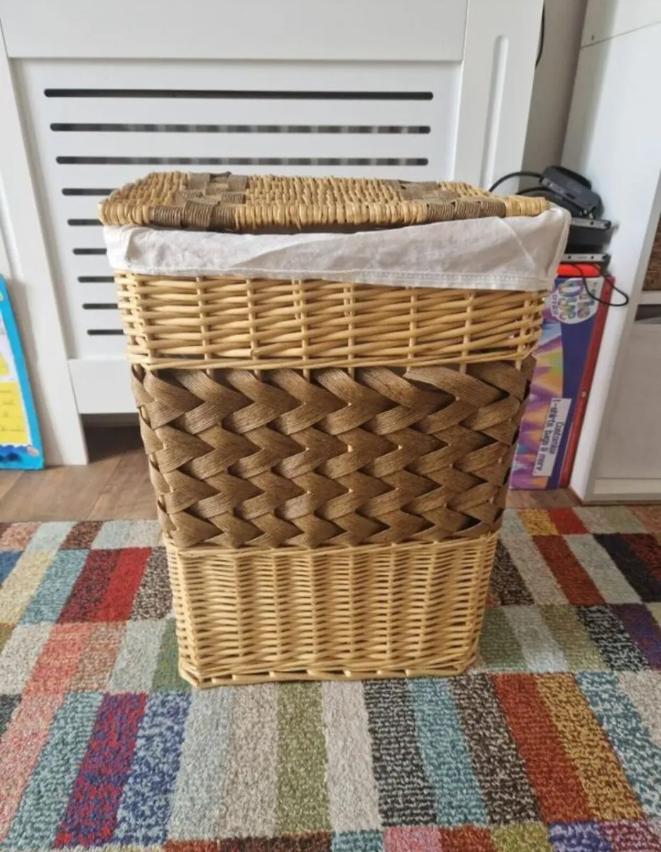 Wicker Storage Unit & Laundry Bas - Image 4