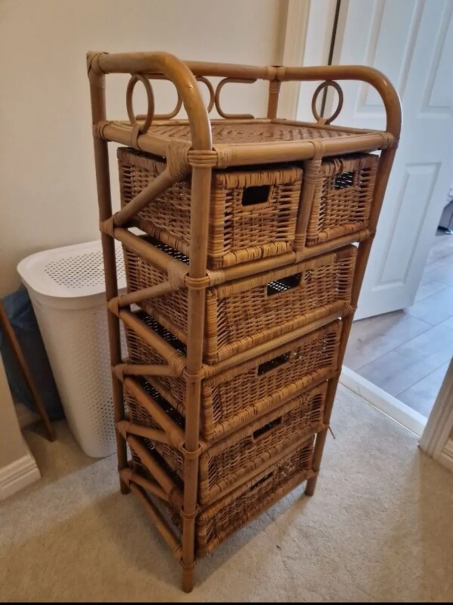 Wicker Storage Unit & Laundry Bas - Image 3