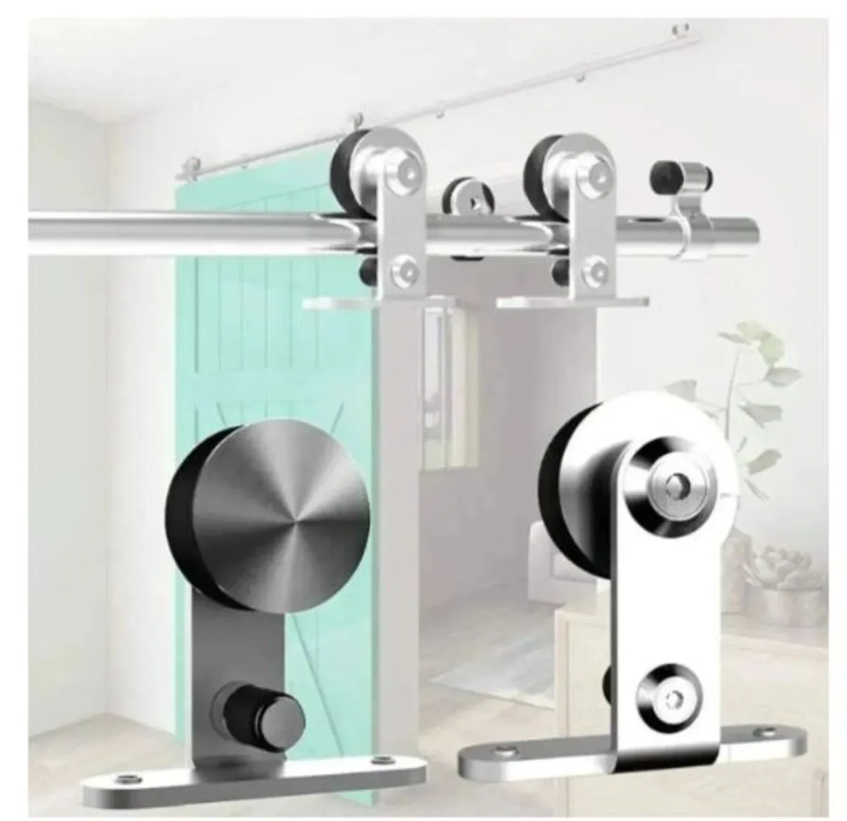Barn Door Track Kit 167cm 5.5FT Sliding Rail - Image 2