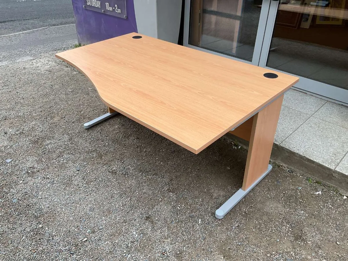 1600 Beech wave office desk - Image 1