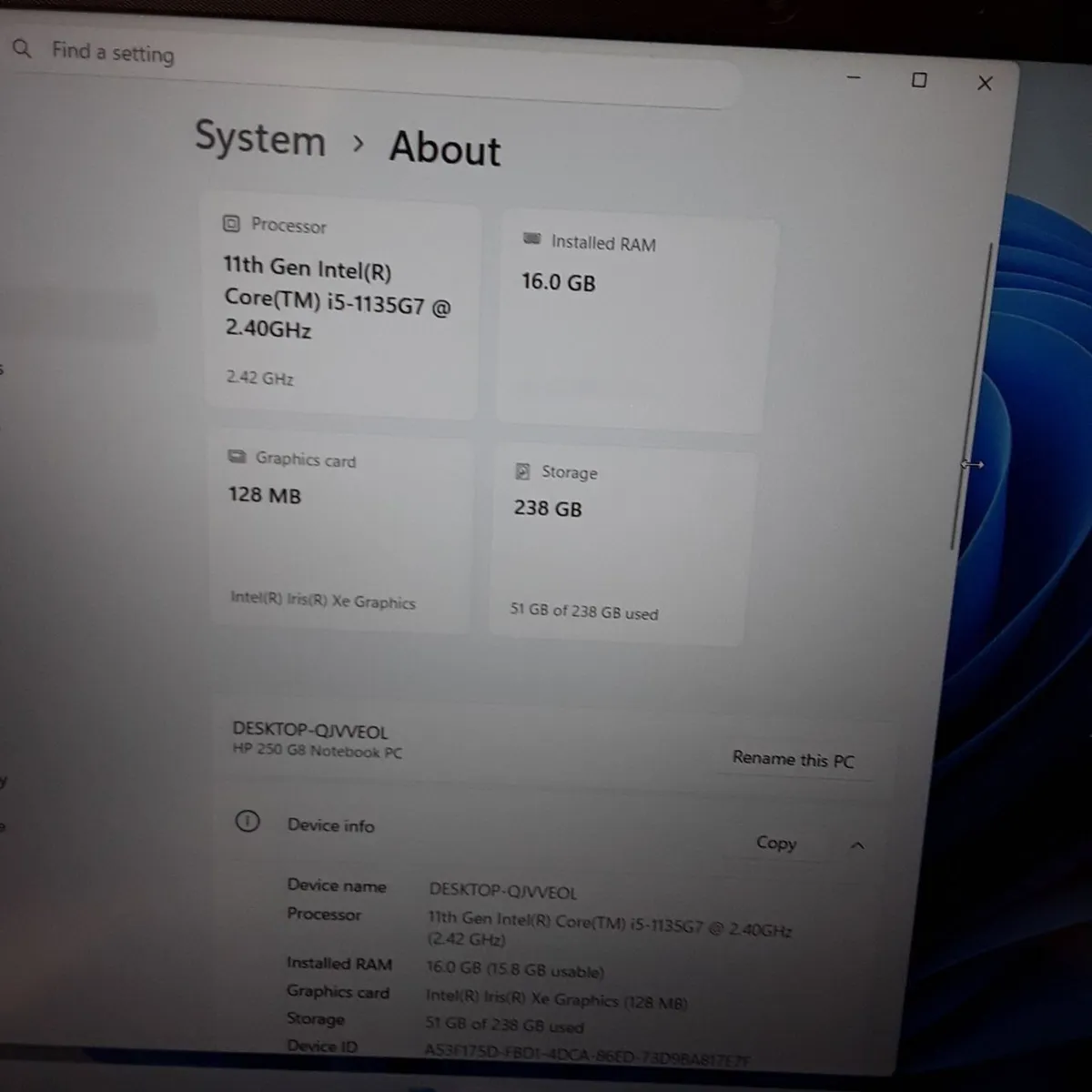 HP 250 G8 Laptop | Intel Core i5-1135G7 | 16GB RAM - Image 4