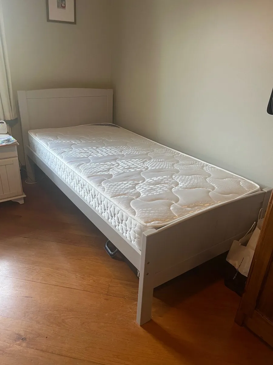 Single Bed Frame w/ Mattress - Image 1