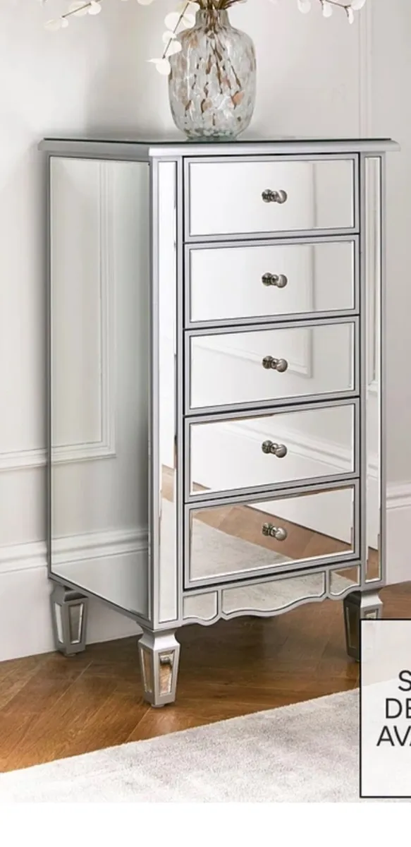 Mirrored 5 drawer bedroom unit by VERY.co.uk - Image 4