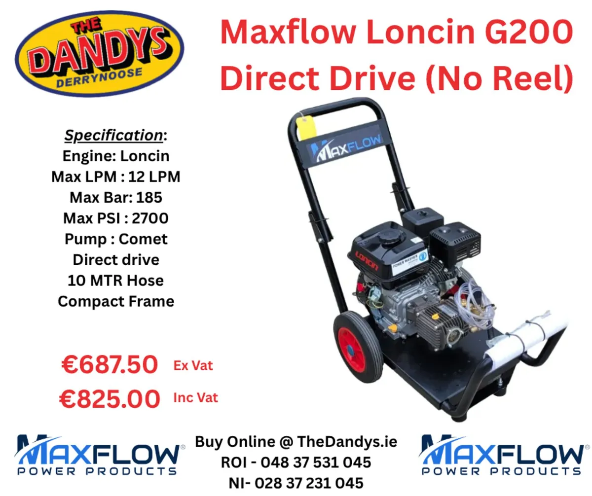 Maxflow Loncin Petrol Washers with Compact Frames - Image 3