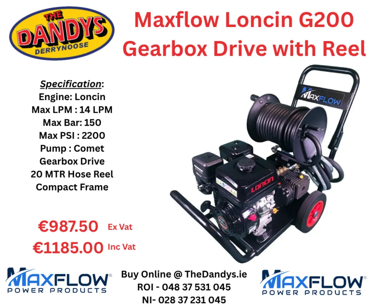 Maxflow Loncin Petrol Washers with Compact Frames - Image 4
