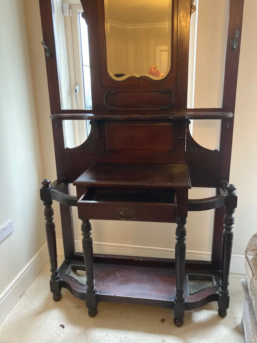 Antique Mahogany Hall stand - Image 1