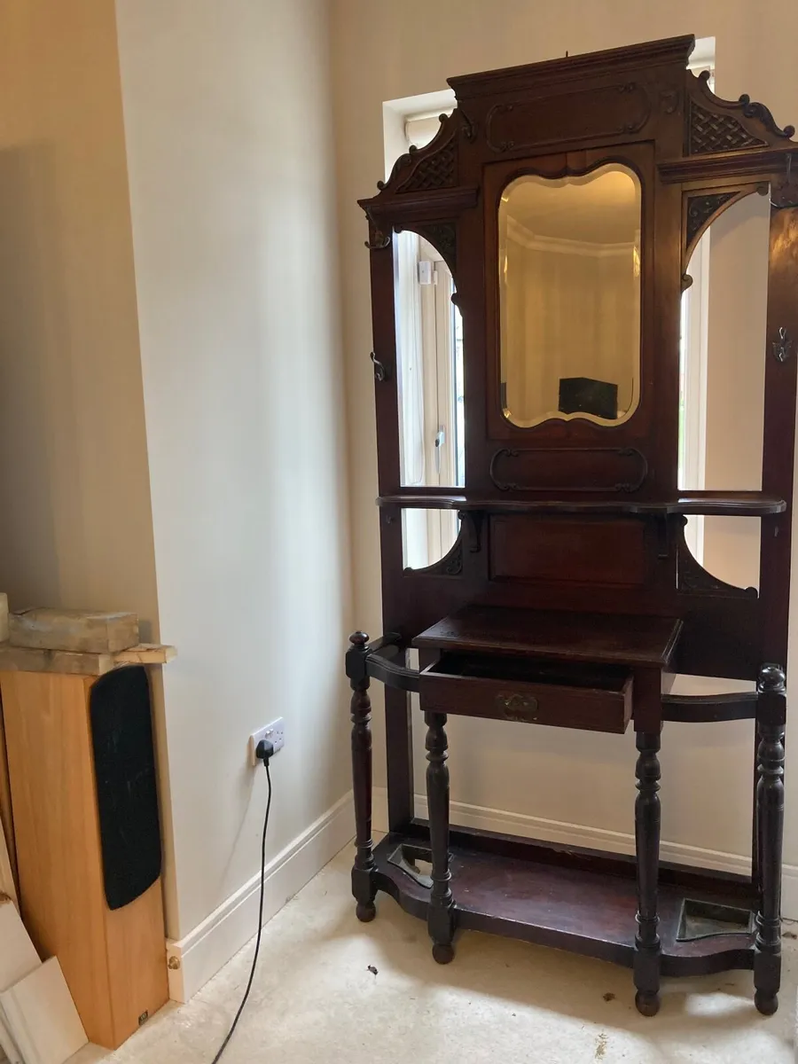 Antique Mahogany Hall stand - Image 3