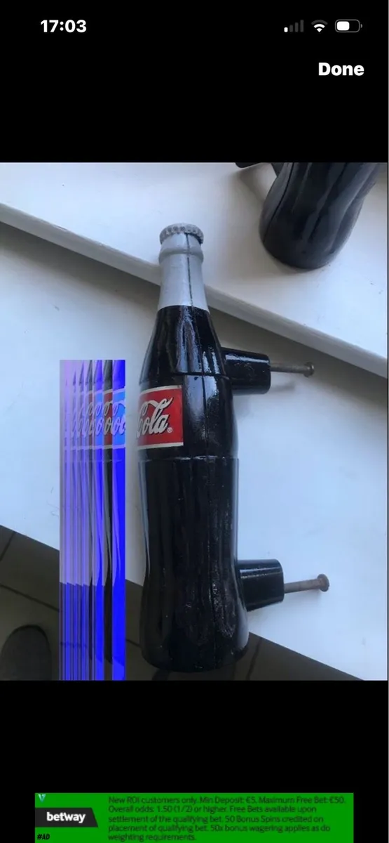Rare Coca  Cola Metal Door Handles - Image 3