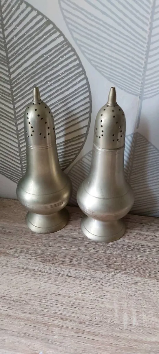 Vintage Brass Salt & Pepper Shakers