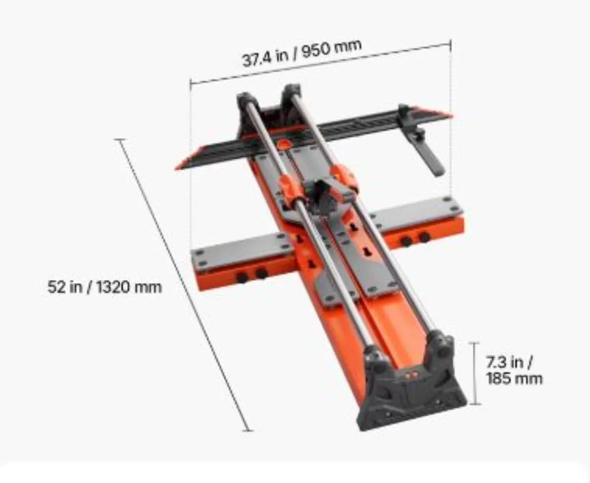 1000 mm Manual Tile Cutter, Upgraded Sliding Head - Image 3