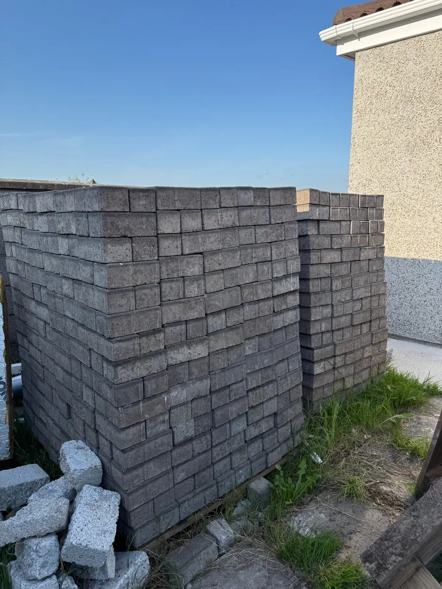 Grey Concrete Paving Bricks - Large Quantity - Image 1