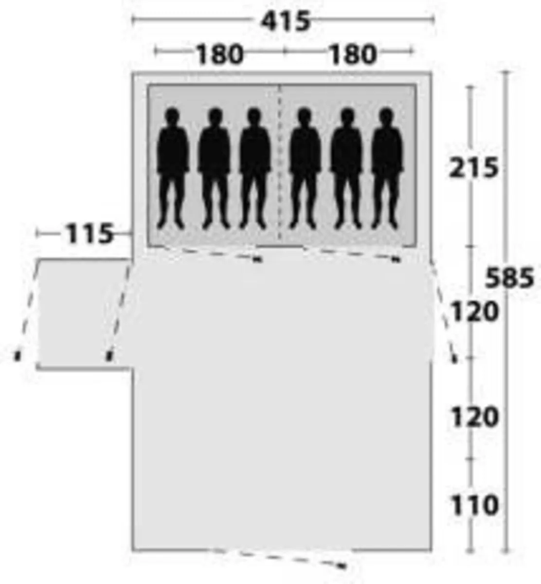 Outwell Montana 6 Person Premium Pole Tent - Image 2