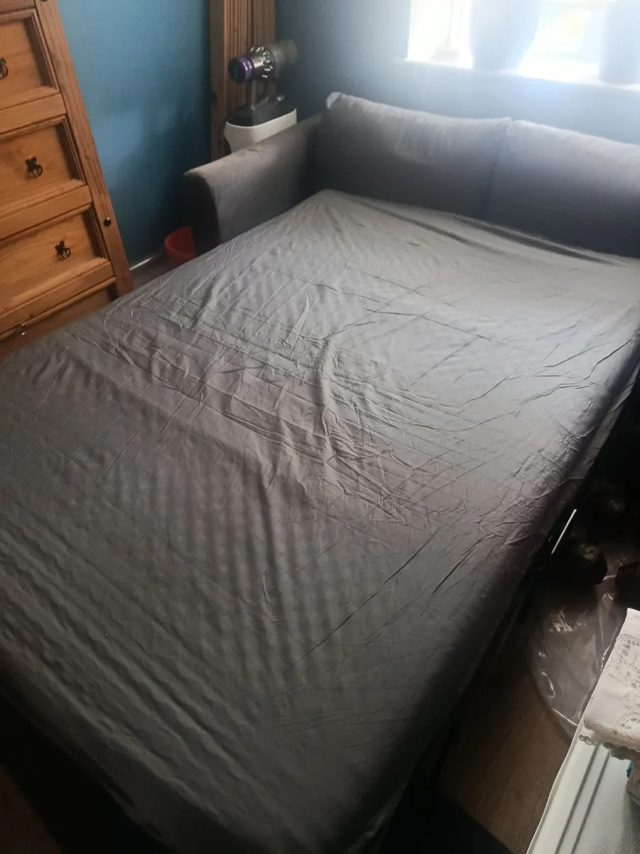 2-seat sofa-bed, Hallarp grey, IKEA - Image 4