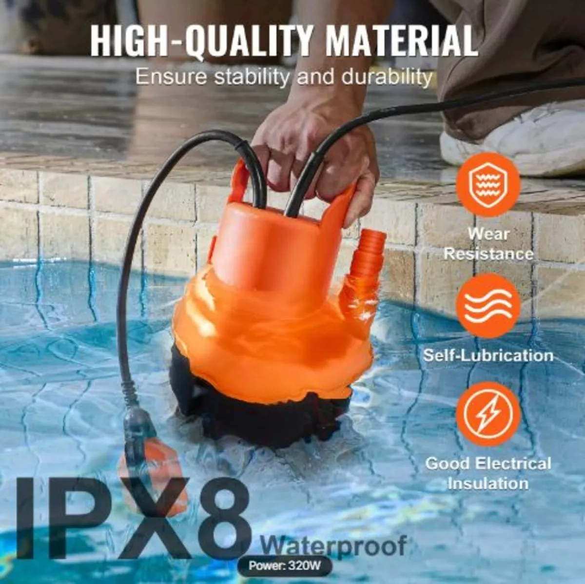Submersible Utility Pump Sump Pump 320W 1585 - Image 2