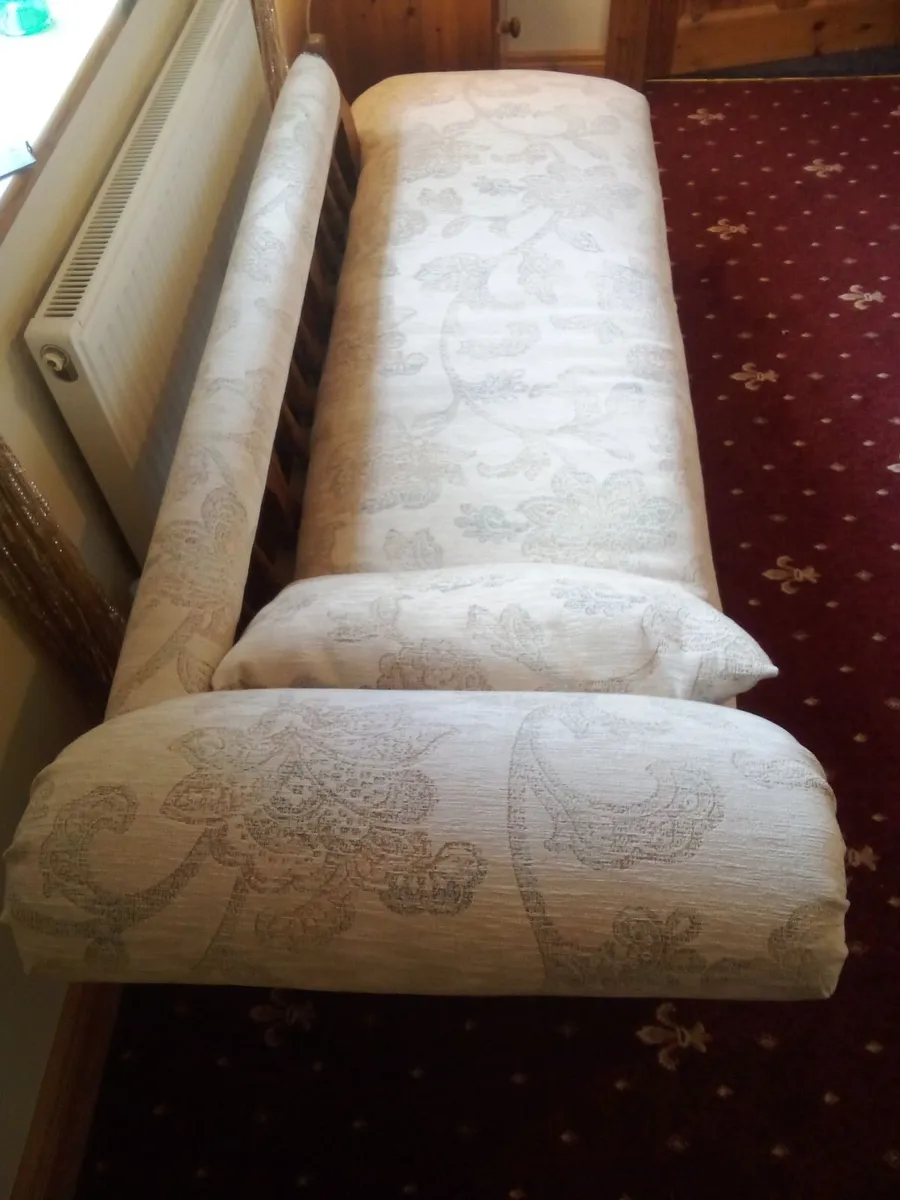 Antique Victorian oak chaise longue - Image 3