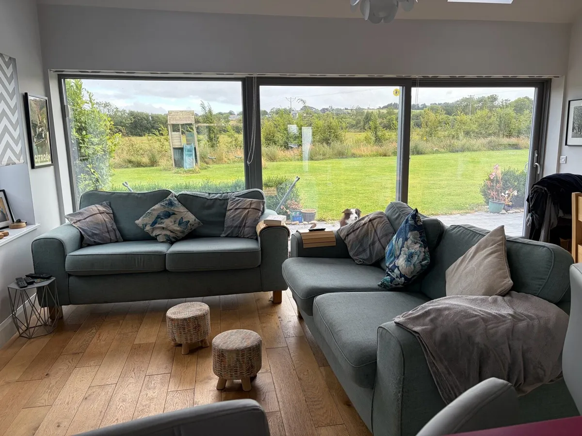 Two Matching Three Seater Sofas. Good Condition - Image 1