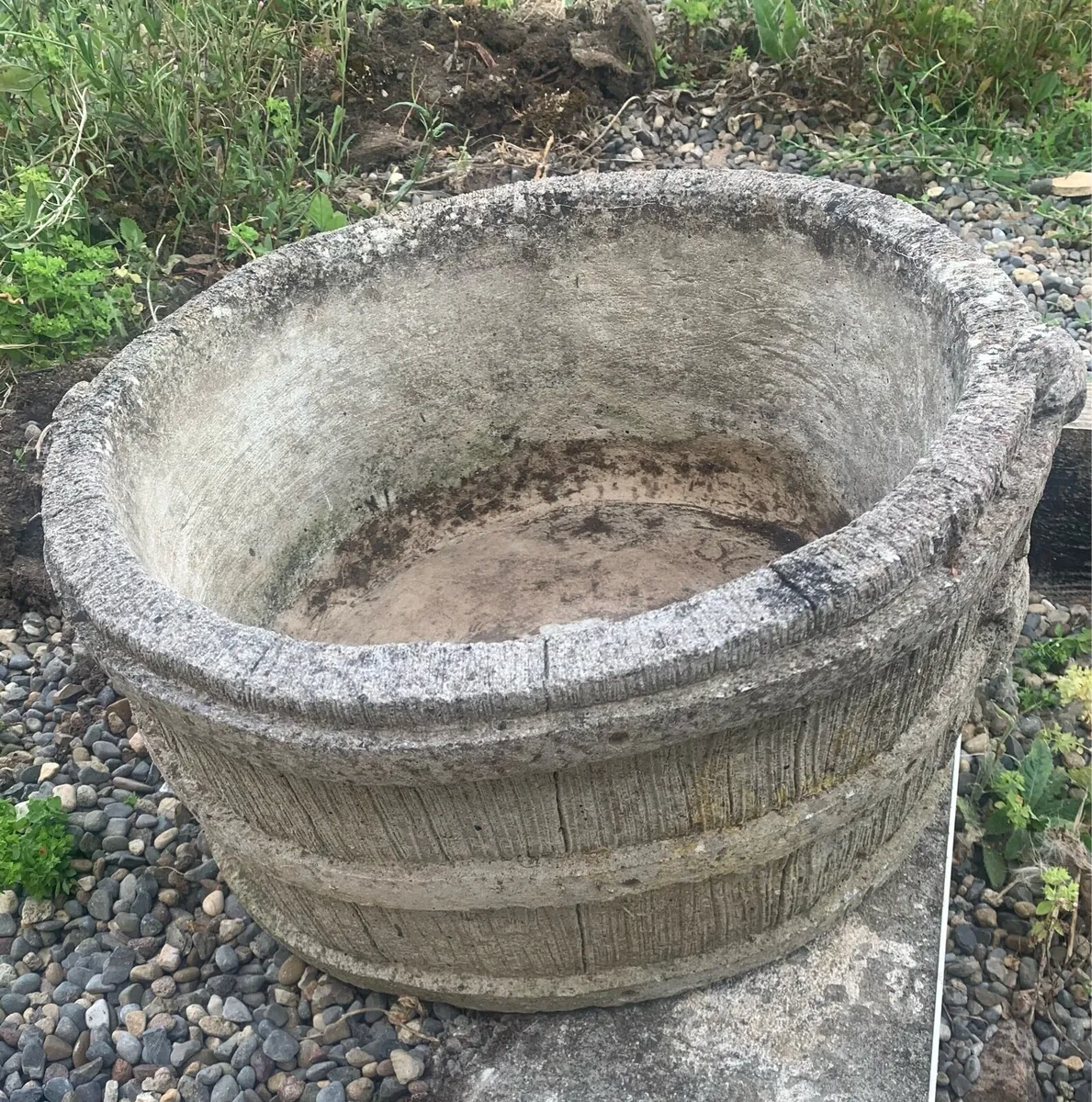 Concrete barrel planters - Image 3