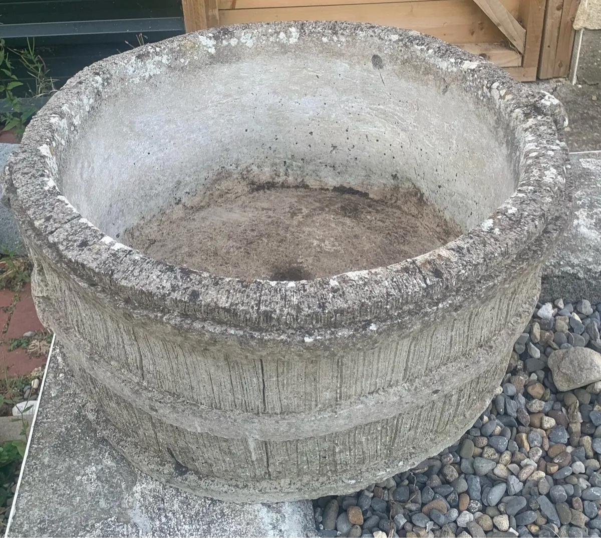 Concrete barrel planters - Image 4